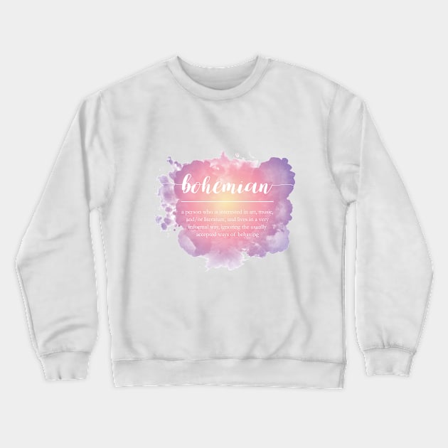 Bohemian - colorful watercolor Crewneck Sweatshirt by hedehede